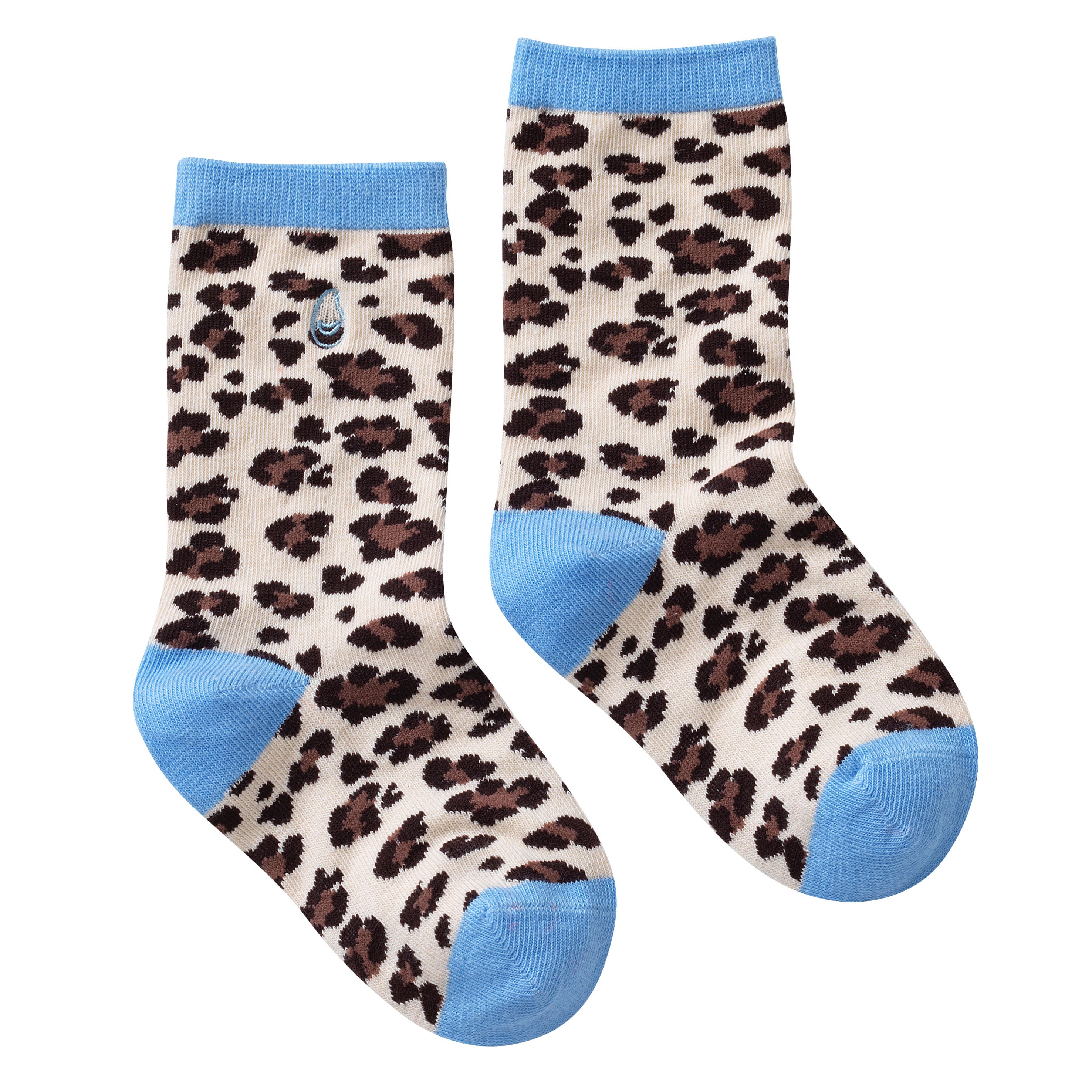 Léopard - Beige et bleu