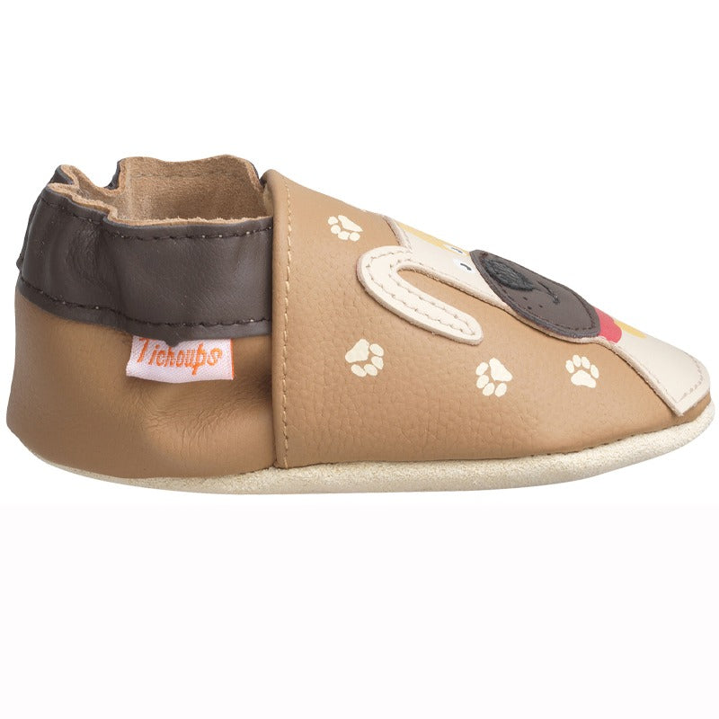 chaussons-bebe-cuir-souple-adrien-le-chien-redoute