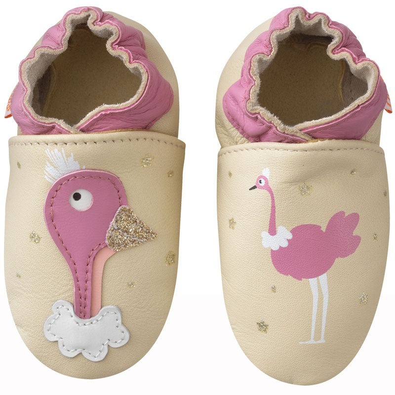 chaussons-bebe-cuir-souple-audrey-autruche-face