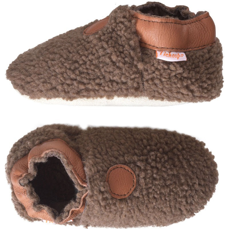 chaussons-bebe-cuir-souple-bouclettes-marron-profil