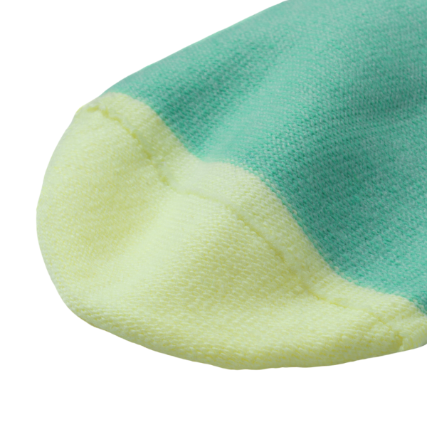 Couture plate intérieure des chaussettes sans couture enfant unies vert et violet