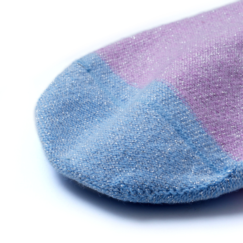 Unies paillettes - mauve et bleu