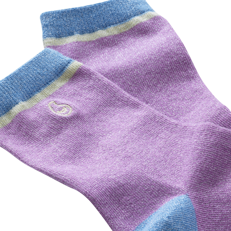 Unies paillettes - mauve et bleu