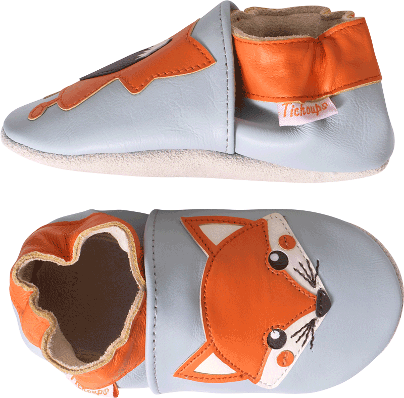 chaussons-bebe-cuir-souple-oscar-renard-profil