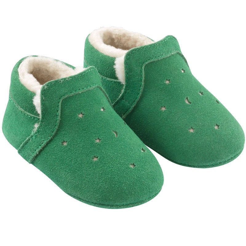 chaussures-bebe-cuir-souple-fourres-vert-lpj-tichoups-profil