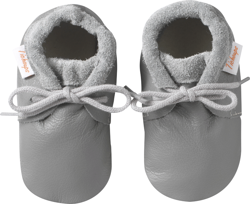 chaussures-bebe-cuir-souple-grises-face