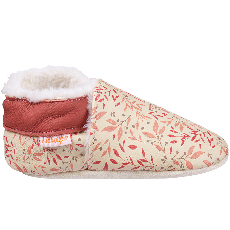 chaussons-bebe-cuir-souple-diane-feuilles-automne-redoute