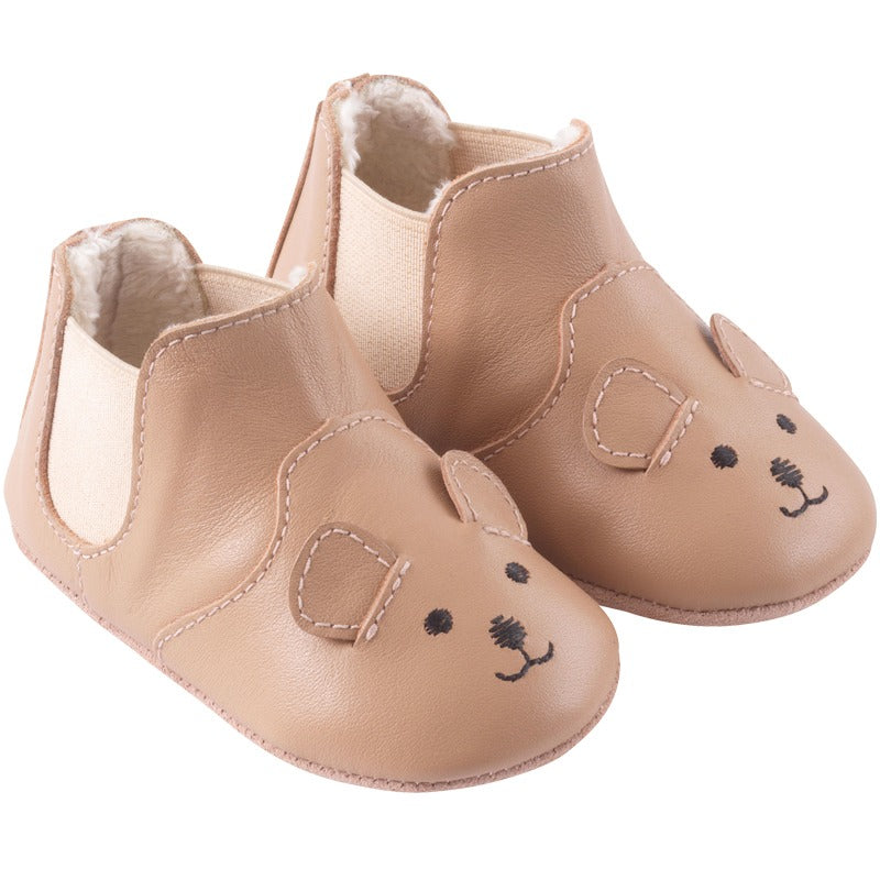 Chaussons Bébé En Cuir Souple Nappyfeet - Taille 6-12 Mois - Bleu - Neuf Sans Boîte