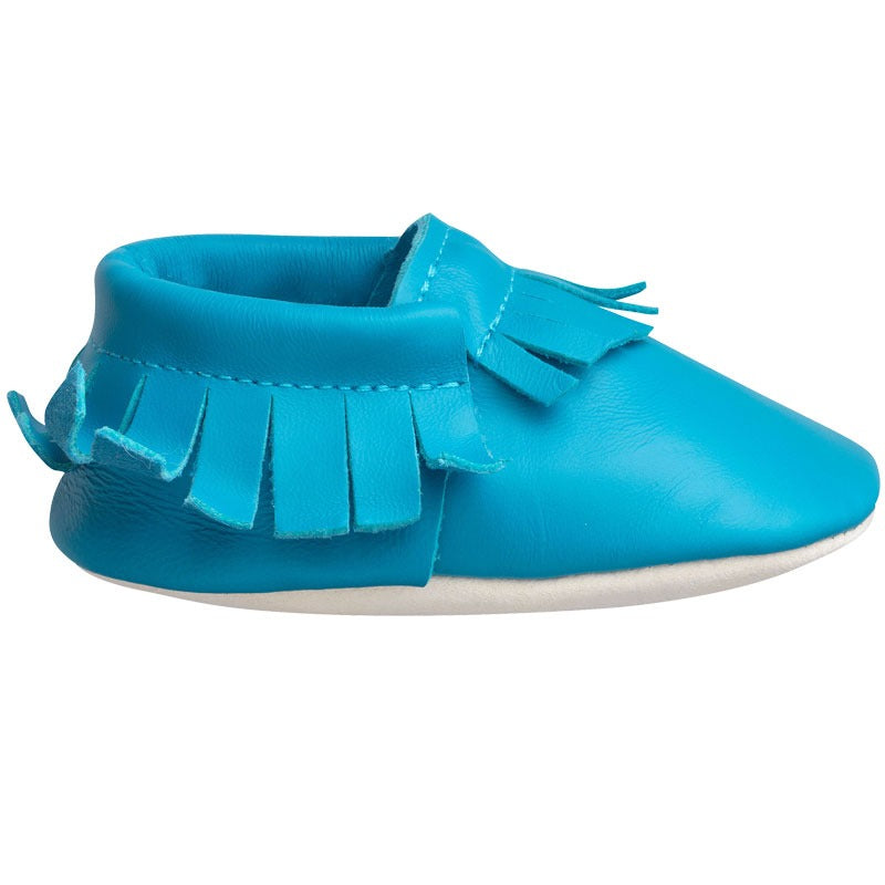 Chaussons-bebe-à-franges-bleu-caraibes-la-redoute