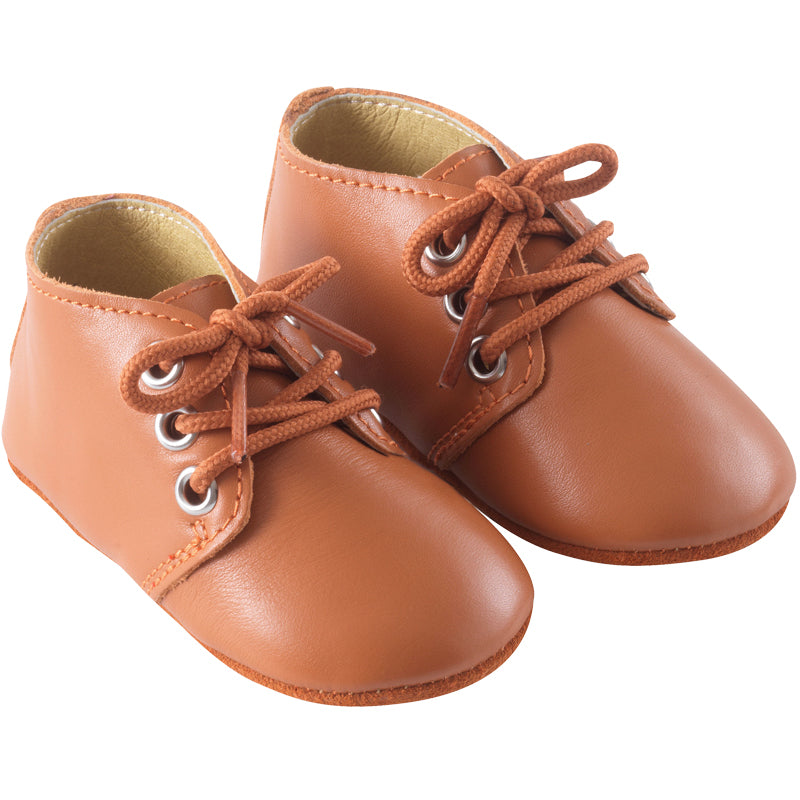Chaussures bébé cuir souple gaby camel –