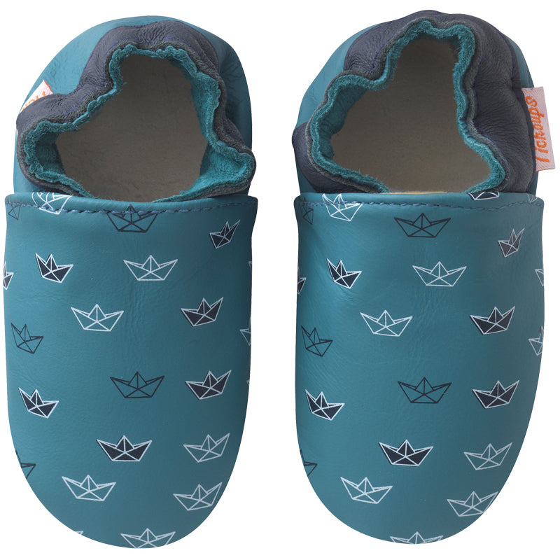 chaussons-bebe-cuir-souple-leo-les-bateaux-face