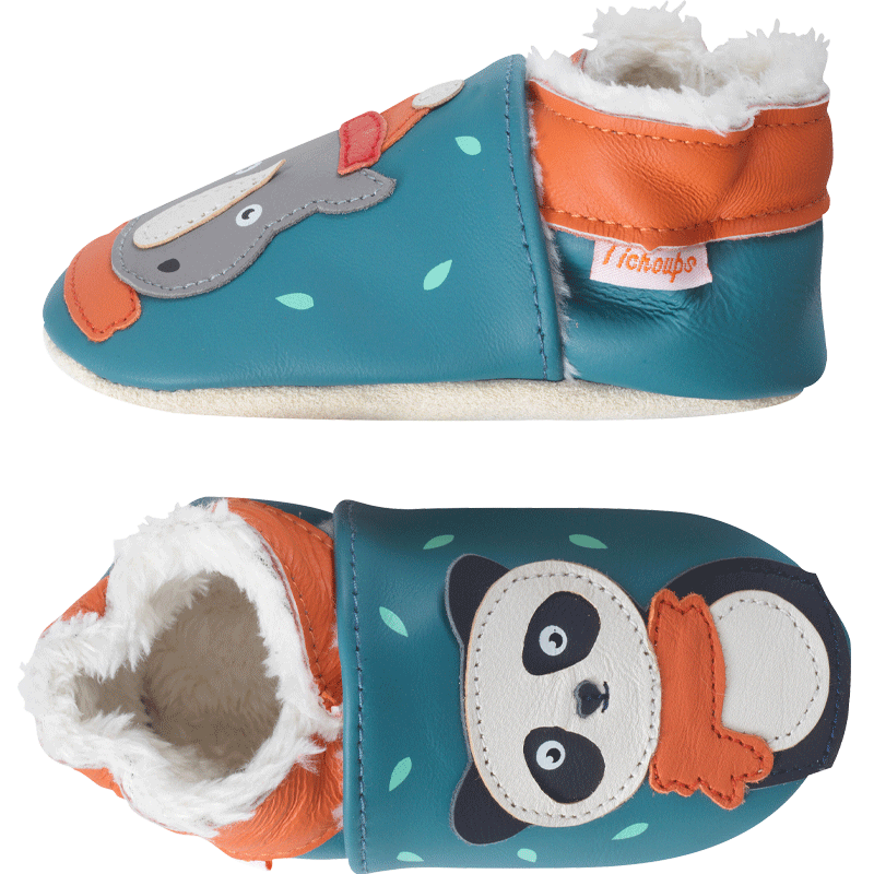 chaussons-bebe-cuir-souple-fourres-hiver-pauline-rick-profil