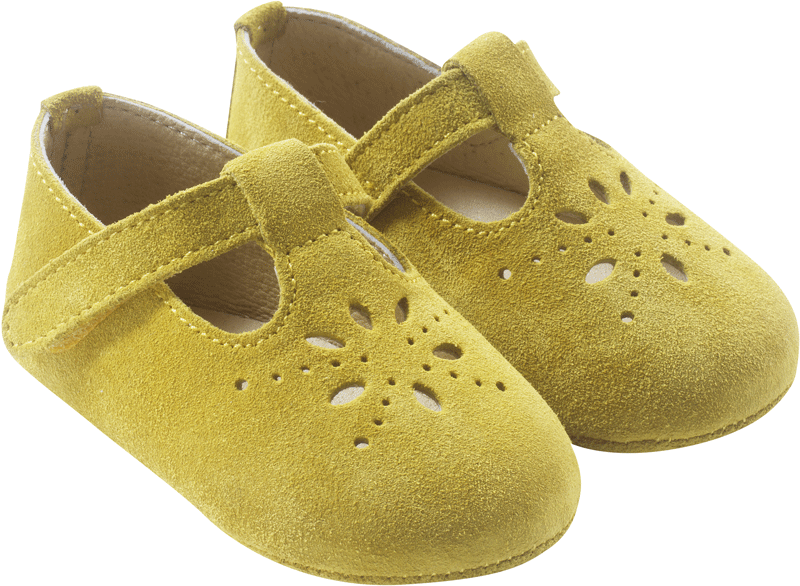 Chaussures b b cuir souple salom jaune Tichoups