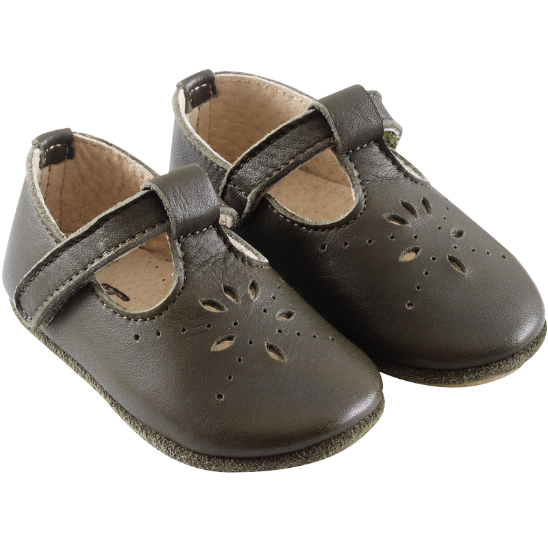 chaussures-bebe-cuir-souple-salome-kaki-profil