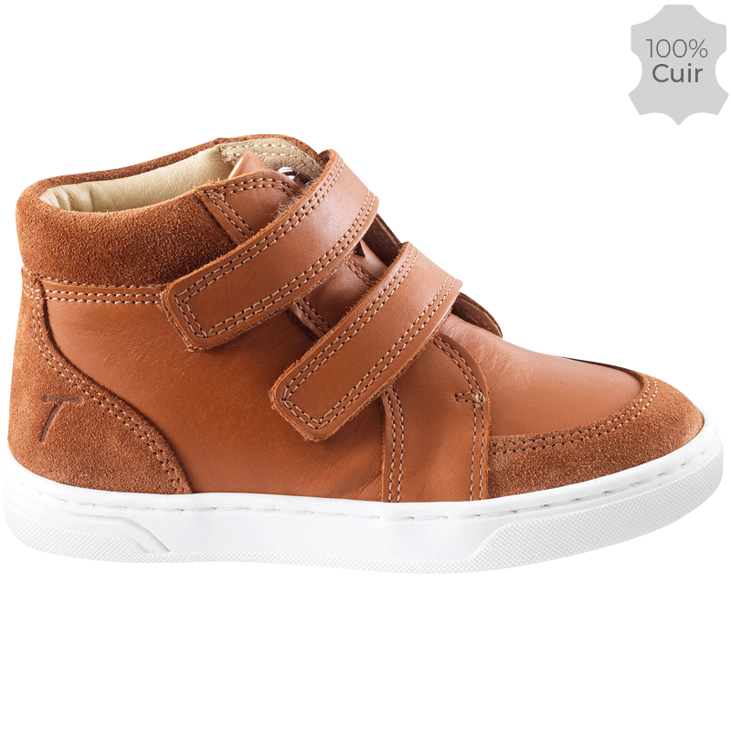 chaussures-premiers-pas-sneacky-cognac-redoute