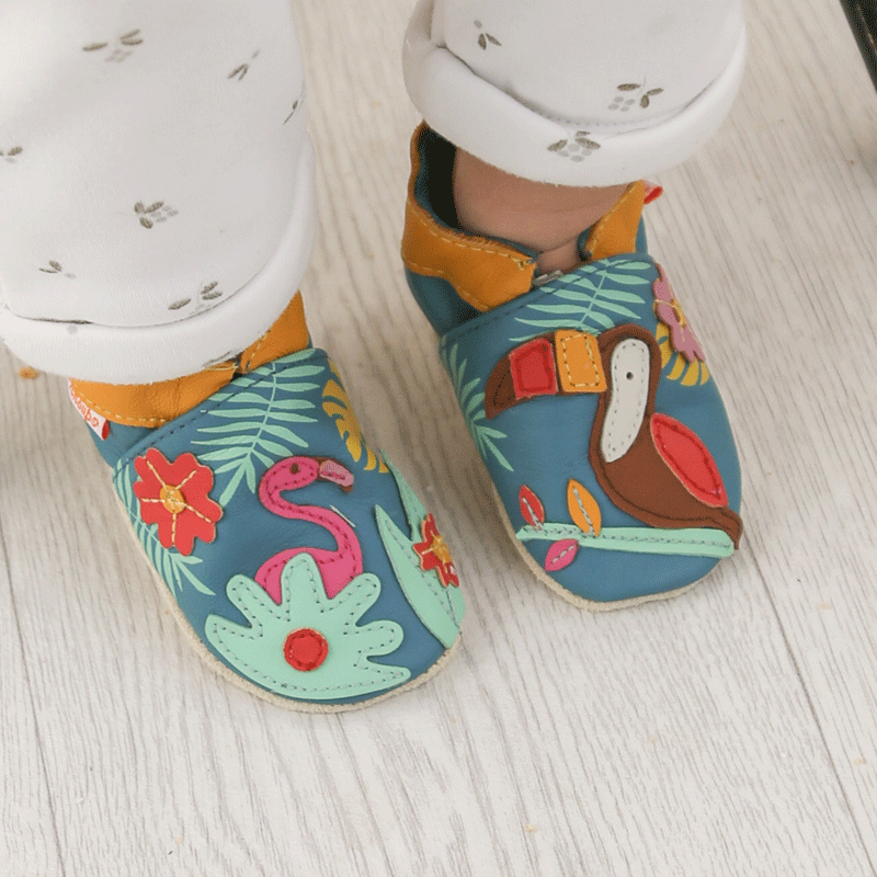 chaussons-bebe-cuir-souple-soizic-tropique-face