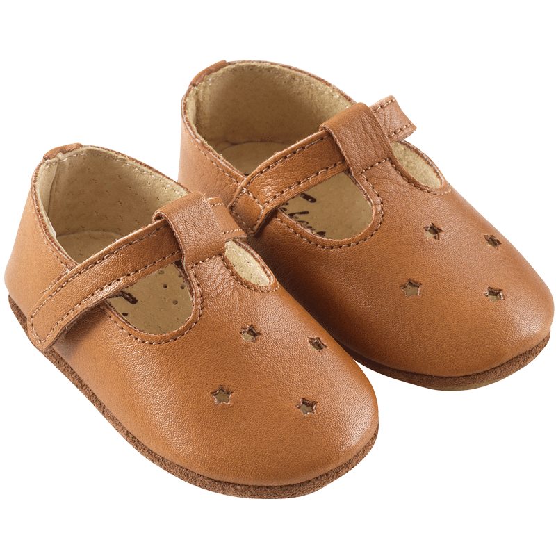 chaussures-bebe-cuir-souple-star-camel-profil