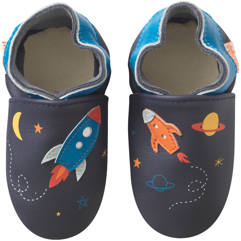 chaussons-bebe-cuir-souple-thomas-astronaute-face