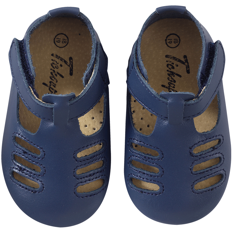 chaussures-bebe-cuir-souple-tibilly-marine-face