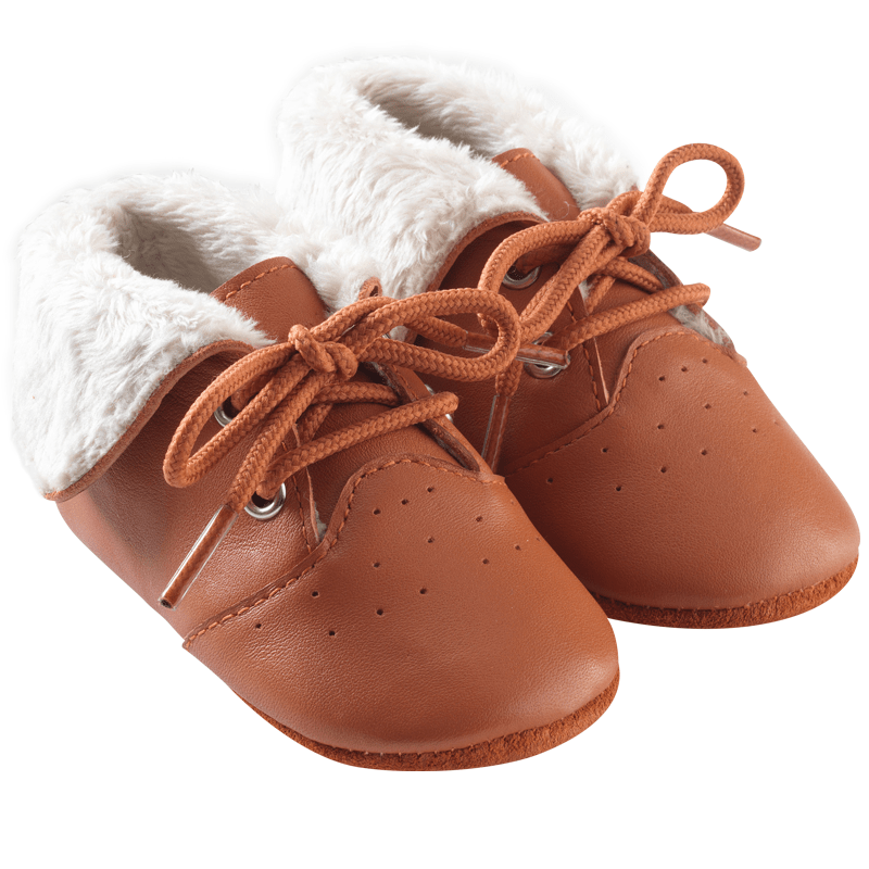 Boots cuir bébé fille élastiqués - camel, Chaussures