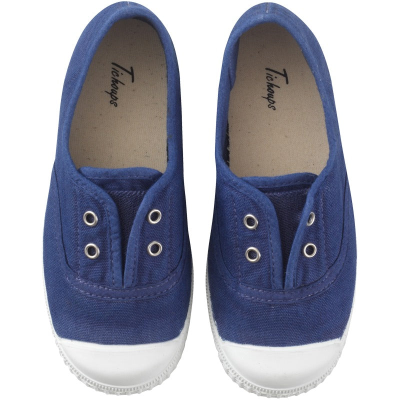 chaussures-premiers-pas-toile-tiwi-marine-face