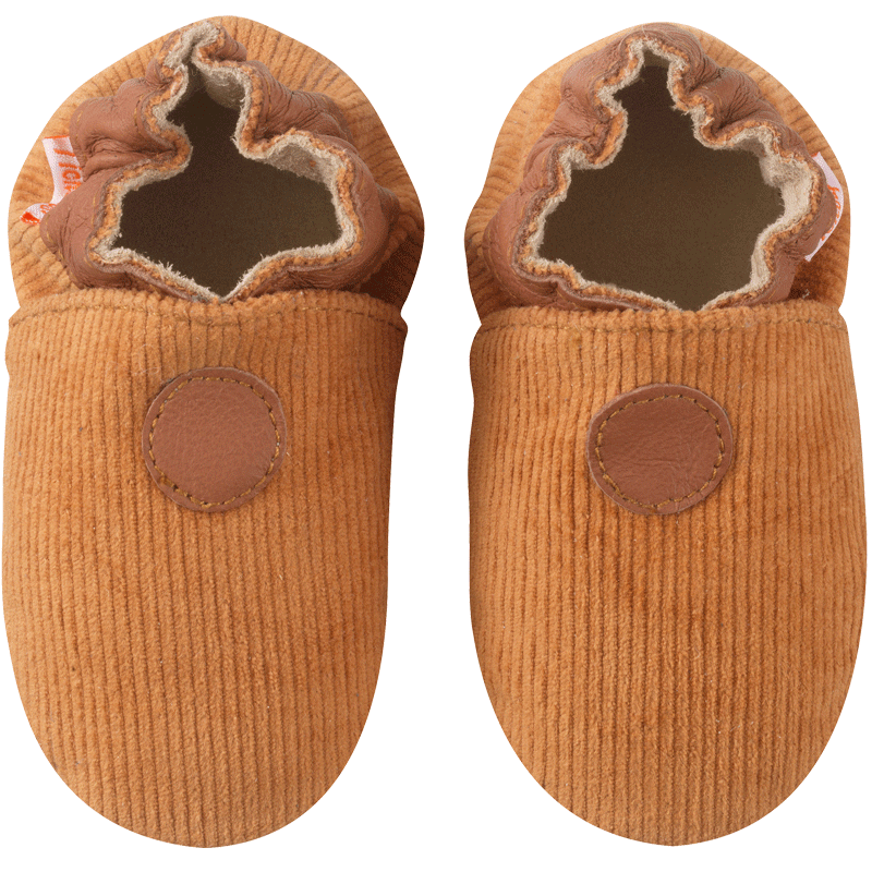 Chaussons bébé velours CAMEL