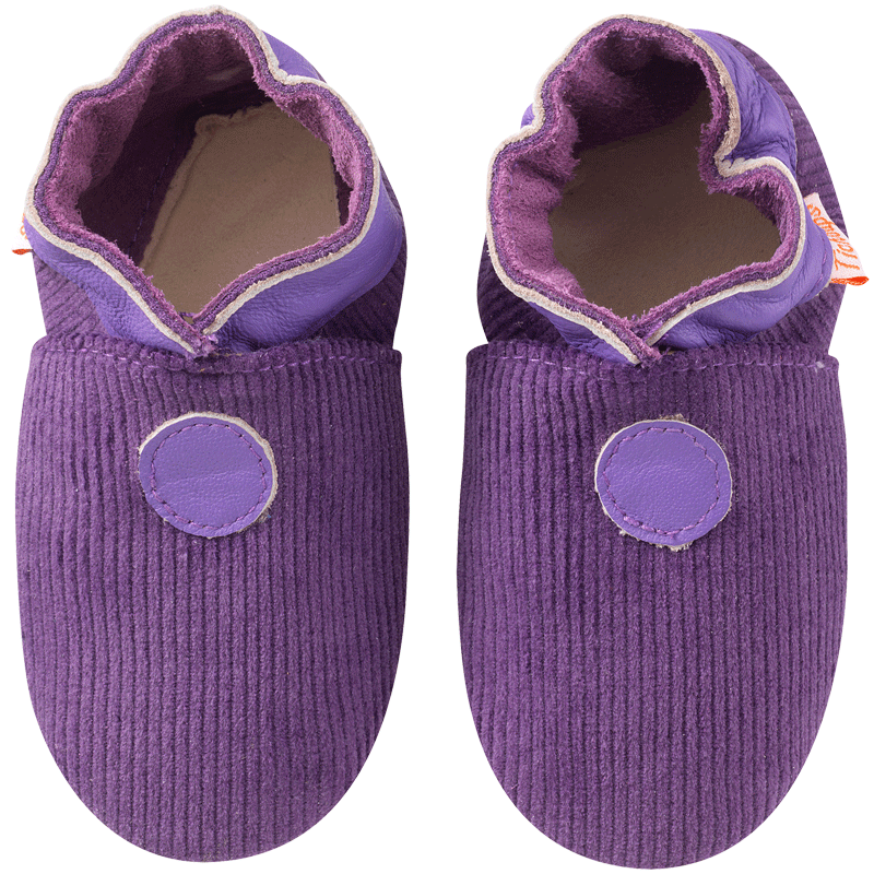 Chaussons b b cuir velours violet Tichoups