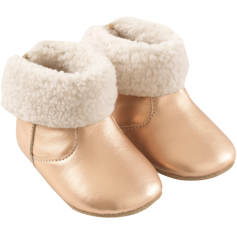 Zelie fourree rose metallique