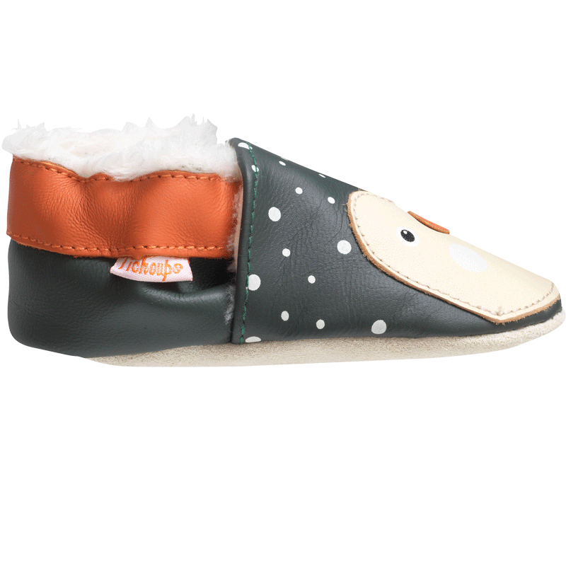 chaussons-bebe-cuir-souple-fourres-antonin-pingouin-redoute