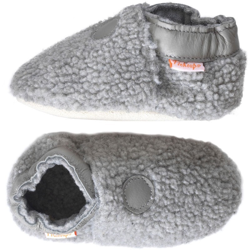 chaussons-bebe-cuir-souple-bouclettes-gris-profil
