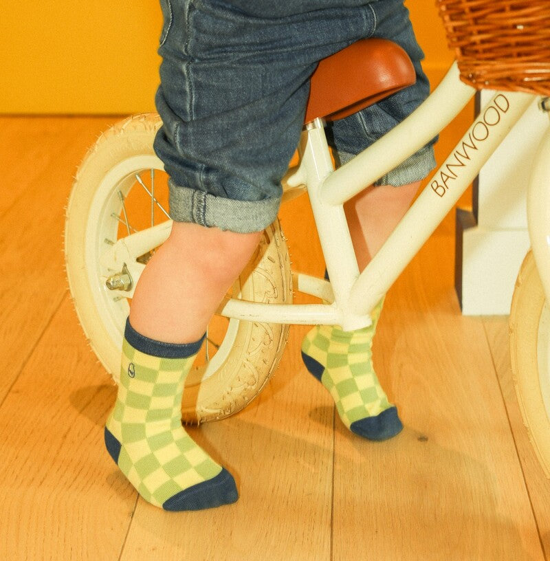 Damier - vert et bleu