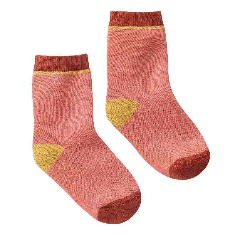 chaussettes sans couture rose et terracotta épaisses 