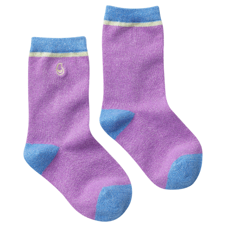 Unies paillettes - mauve et bleu