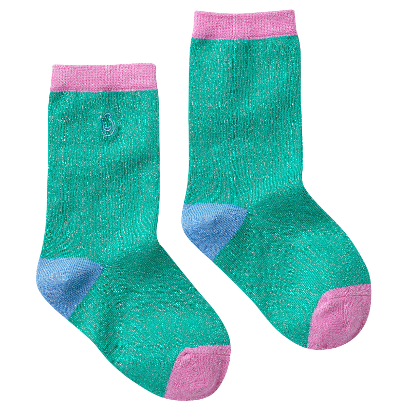 Unies paillettes – vert et rose