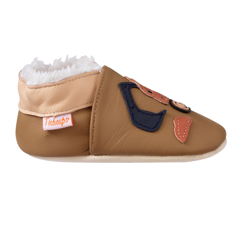 Chaussons cuir souple fourrés Bartholomé le chantier