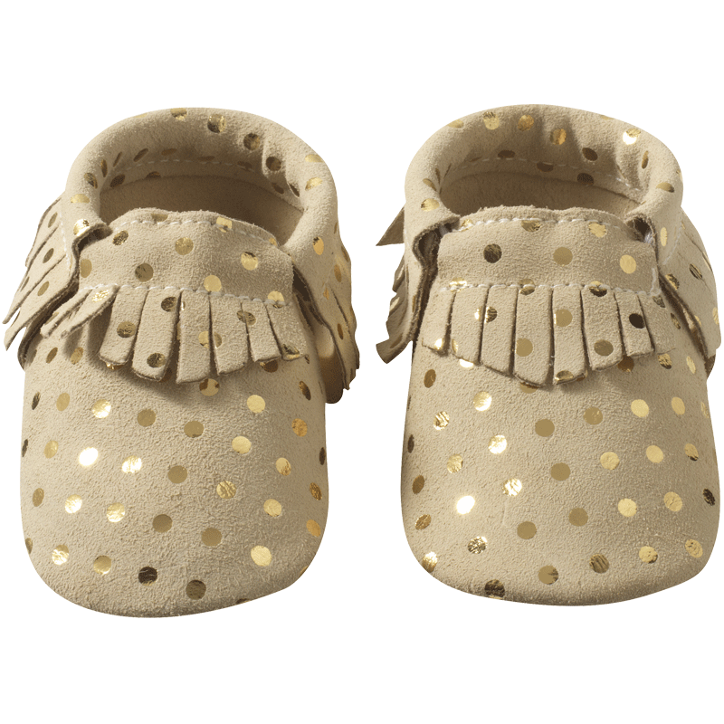 Chaussons-bebe-cuir-souple-franges-pois-face