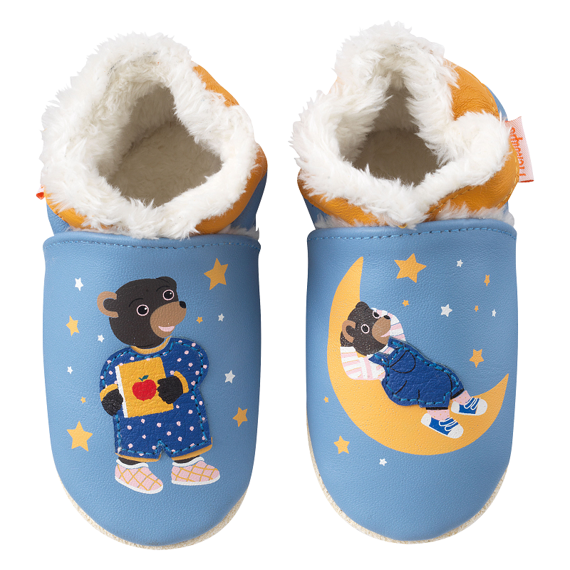 Chaussons bébé cuir souple Laura la licorne – Tichoups.