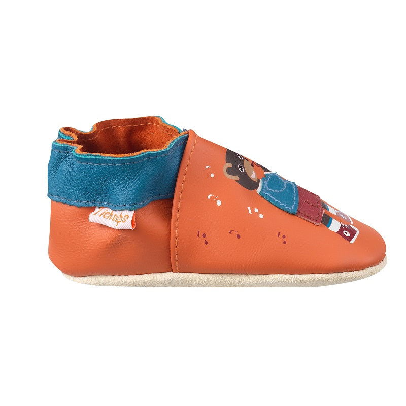 Chaussons garcon 2025 cuir