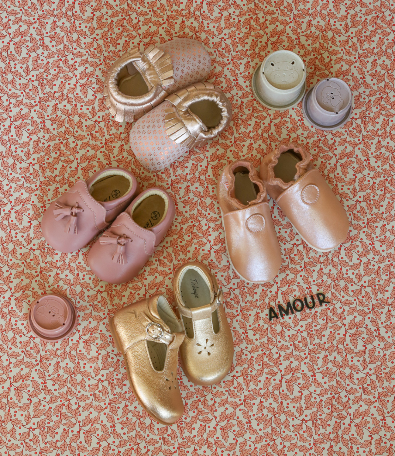 Chaussons bébé en cuir souple Abyss marine – Chouquette et Compagnie