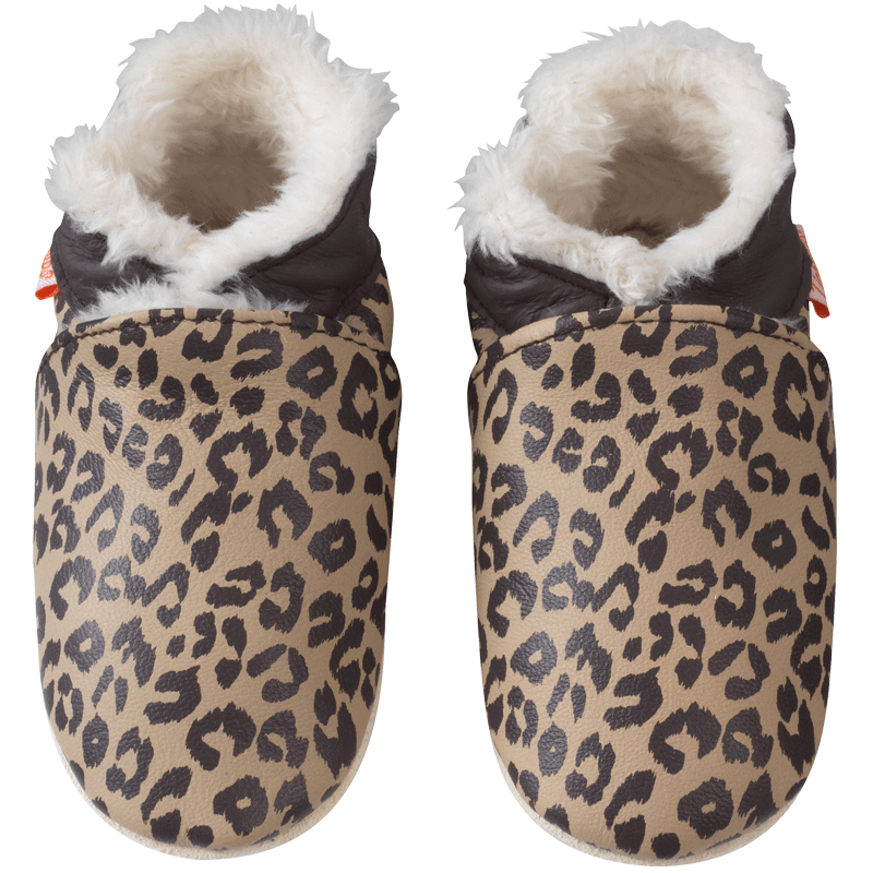 chaussons-bebe-cuir-souple-fourre-elie-leopard-800 face