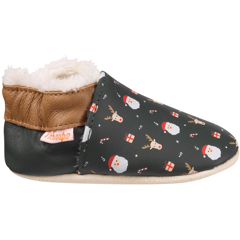 chaussons-bebe-cuir-souple-fourre-gaspard-noel-redoute