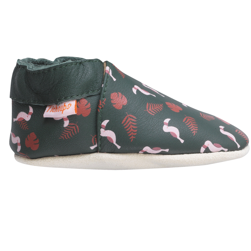 chaussons-bebe-cuir-souple-isis-toucans-redoute