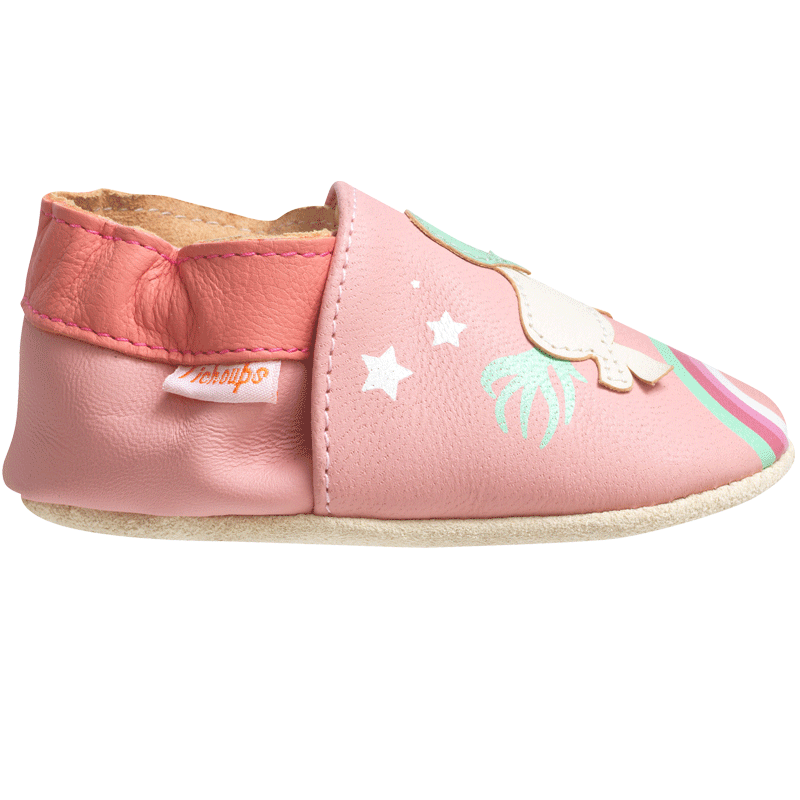 Pantoufle enfant licorne rose