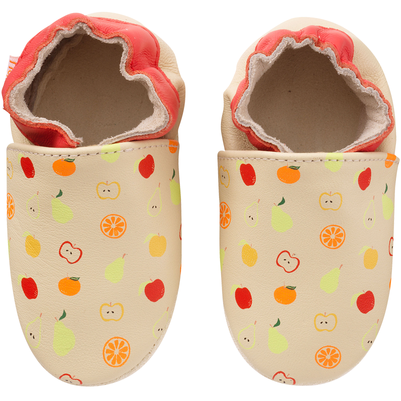 Chaussons bébé cuir souple hector le hérisson vert Tichoups