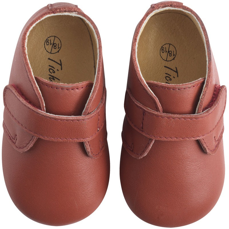 chaussure-bebe-cuir-souple-malou-havane-face