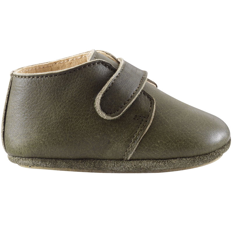 Chaussures b b cuir souple Malou kaki Tichoups