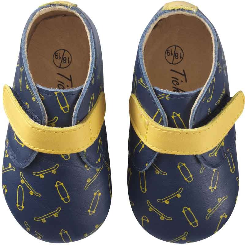chaussures-bebe-cuir-souple-malou-skate-marine-face