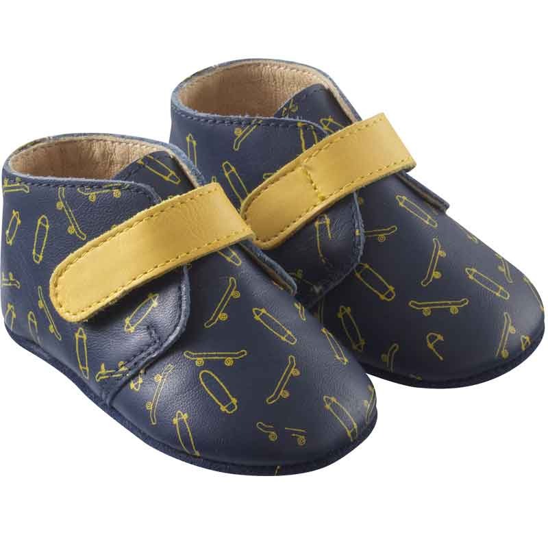 chaussures-bebe-cuir-souple-malou-skate-marine-profil