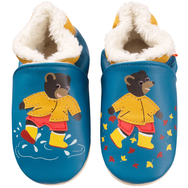 Chaussons bébé cuir souple Laura la licorne – Tichoups.