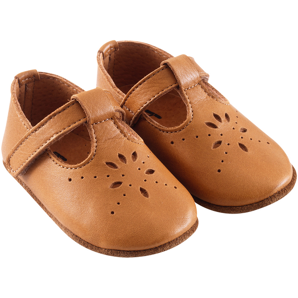 Chaussures bébé cuir souple salomé havane - Tichoups